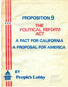 Caliifornia's Political Reform Act 1974